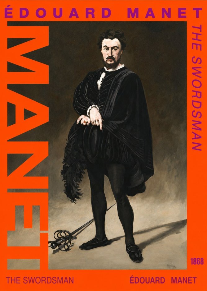 Édouard Manet The Swordsman No2 - Plakat