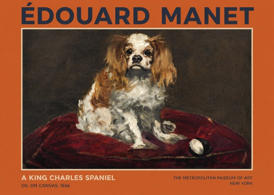 Édouard Manet A King Charles Spaniel No2 - Plakat