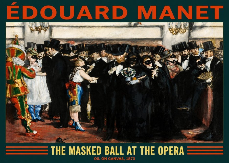 Édouard Manet The Masked Ball at the Opera No2 - Plakat