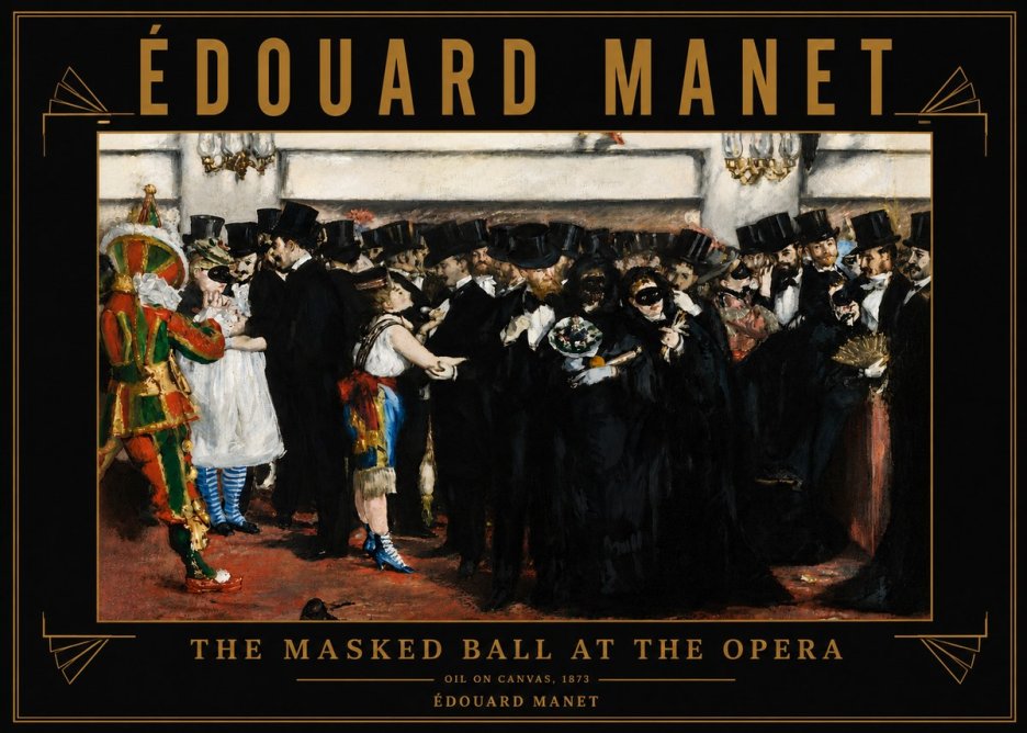 Édouard Manet The Masked Ball at the Opera No6 - Plakat