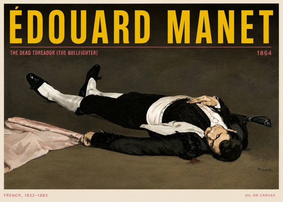 Édouard Manet The Dead Toreador (the Bullfighter) No5 - Plakat