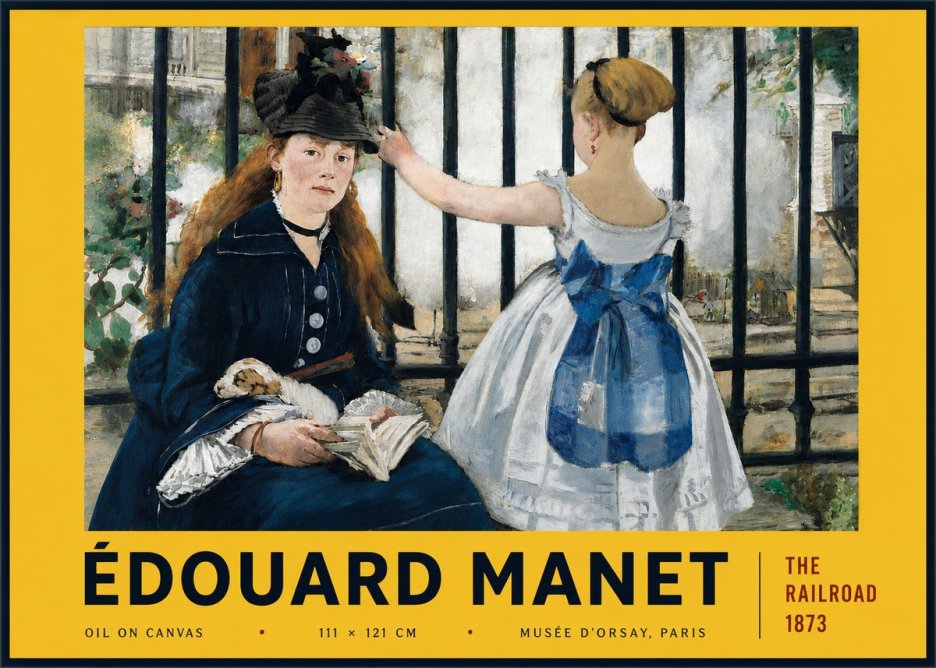Édouard Manet The Railroad No6 - Plakat