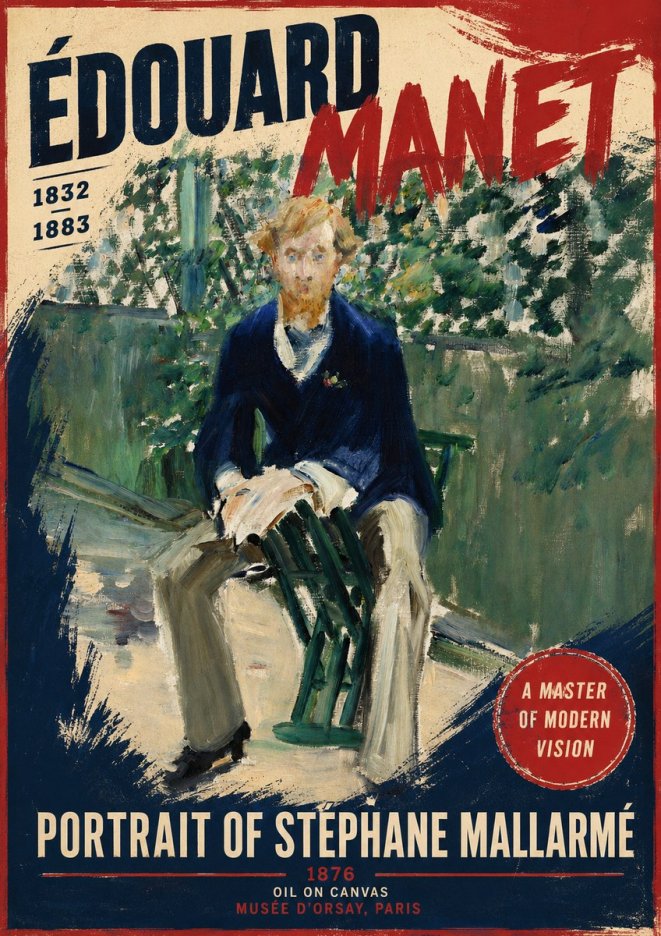 Édouard Manet Portrait of Stéphane Mallarmé II No3 - Plakat