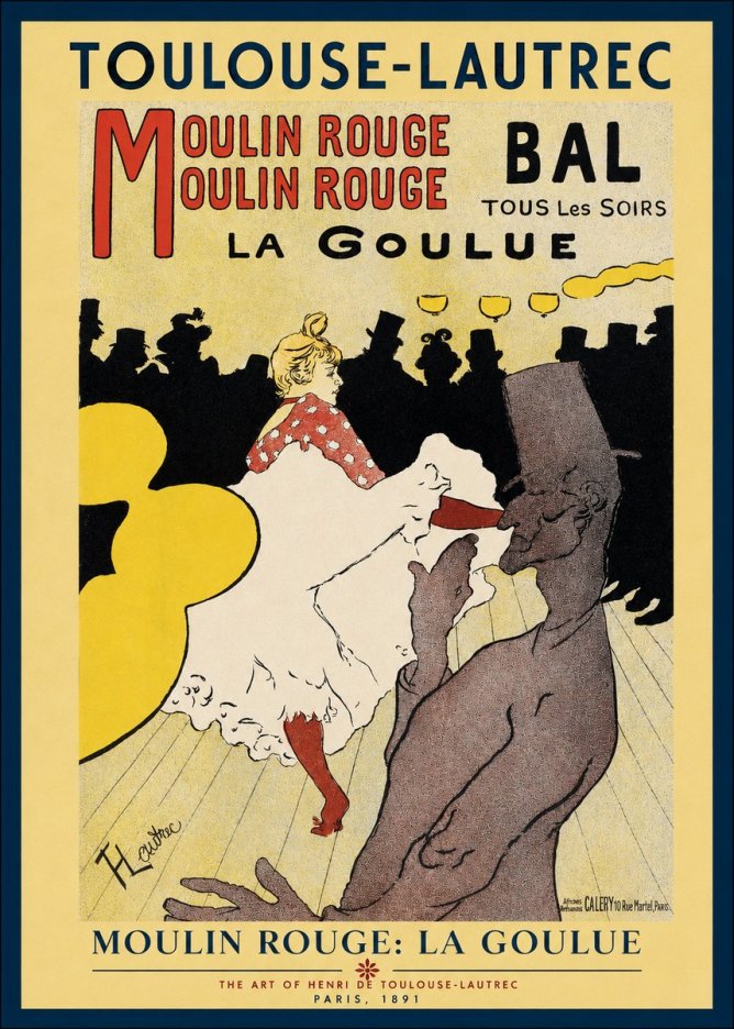Toulouse-Lautrec Moulin Rouge: La Goulue No2 - Plakat