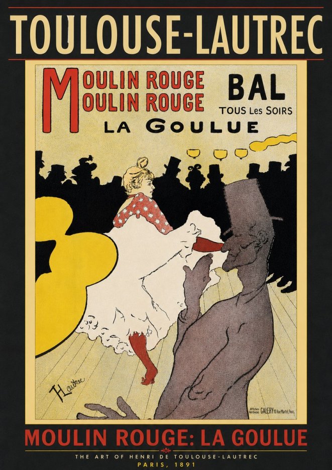 Toulouse-Lautrec Moulin Rouge: La Goulue No5 - Plakat