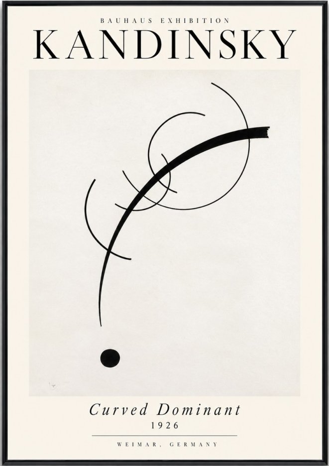 Kandinsky Curved Dominant No4 - Plakat