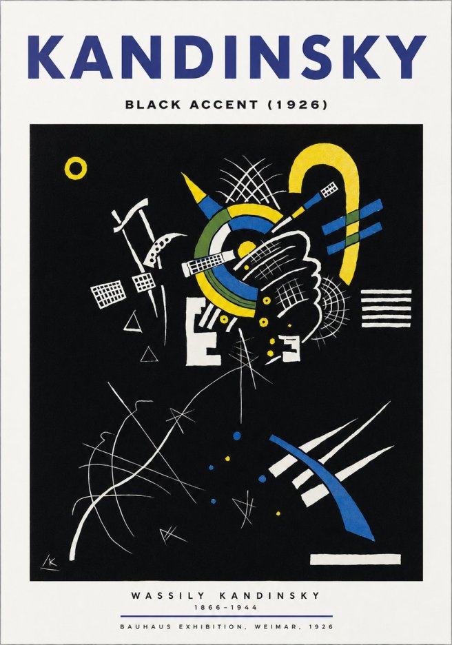 Kandinsky Black Accent (1926) No4 - Plakat