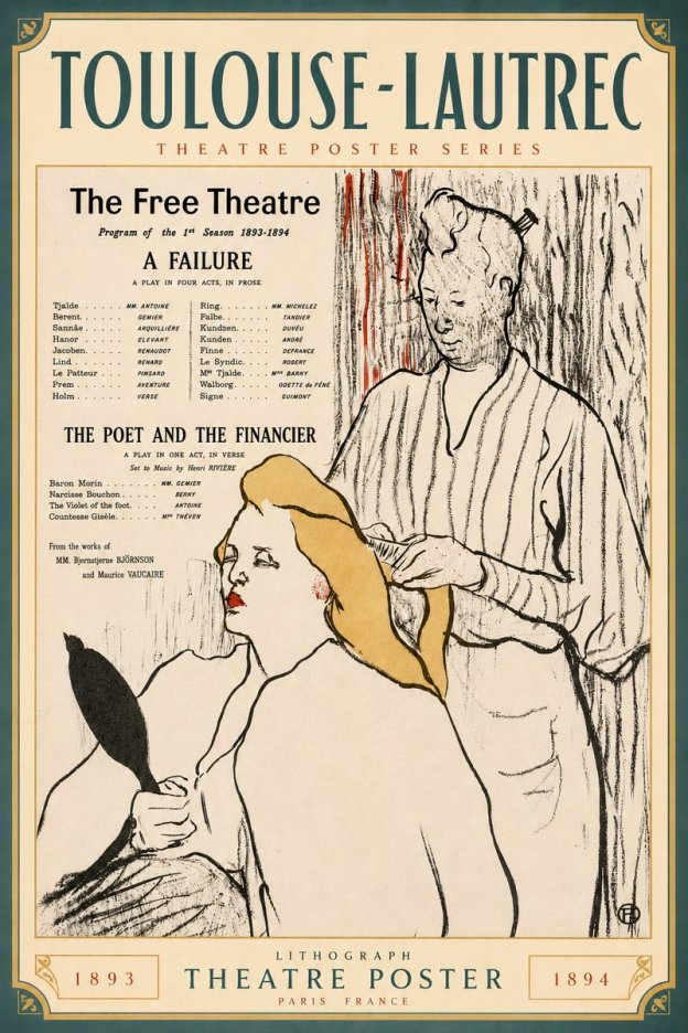 Toulouse-Lautrec Le Théâtre Libre - Une Faillite / Le Poète Et Le Financier No6 - Plakat