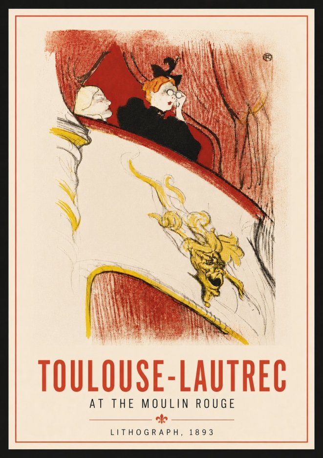Toulouse-Lautrec At the Moulin Rouge I No6 - Plakat