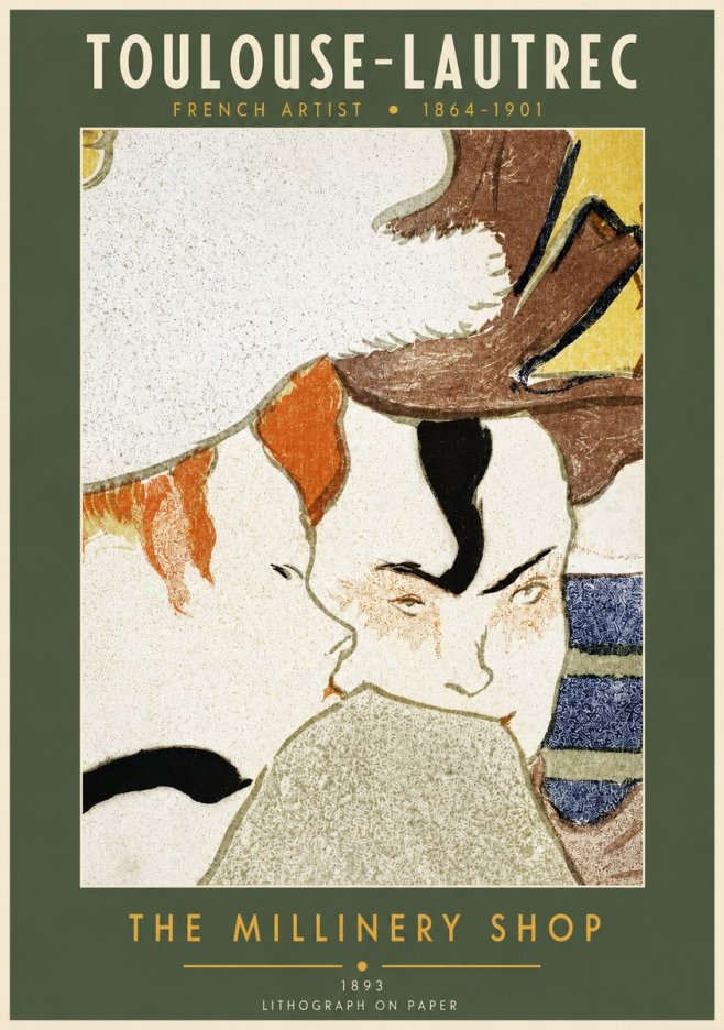 Toulouse-Lautrec The Millinery Shop No2 - Plakat