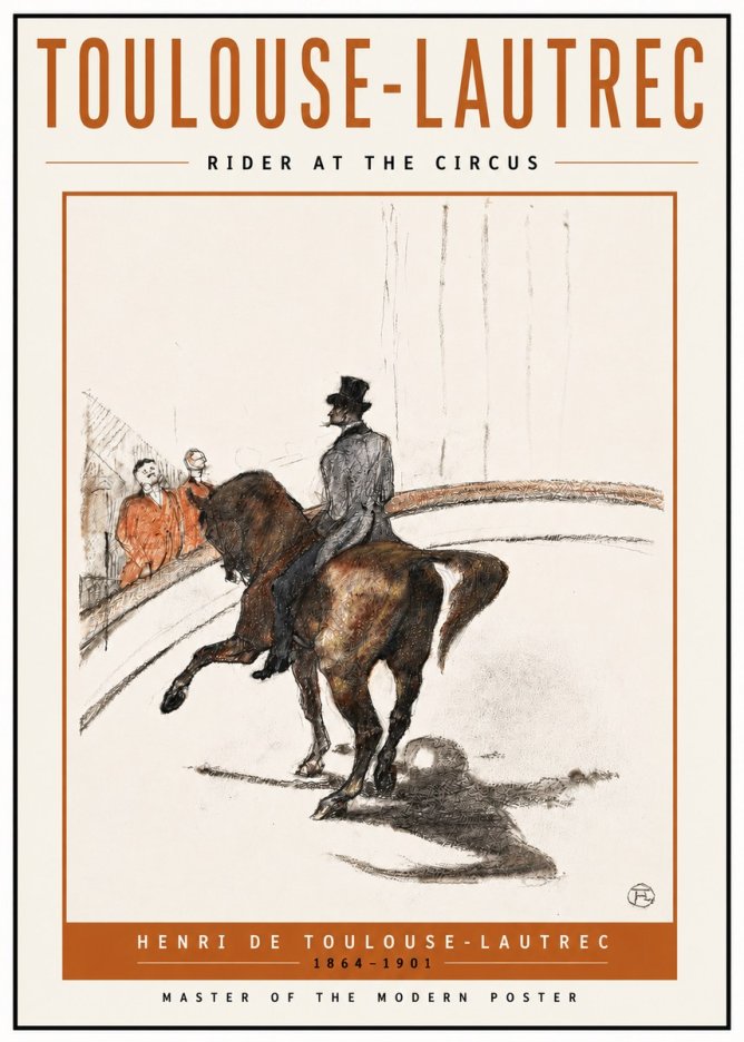 Toulouse-Lautrec Rider at the Circus No5 - Plakat