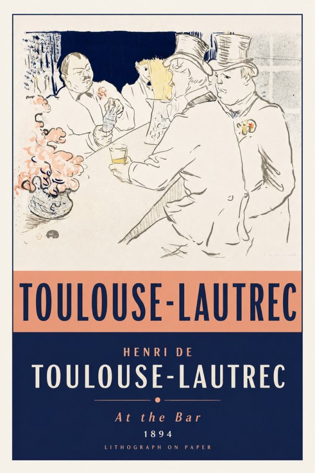Toulouse-Lautrec At the Bar No2 - Plakat
