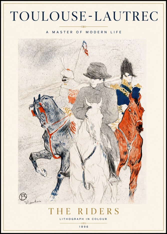 Toulouse-Lautrec The Riders No5 - Plakat