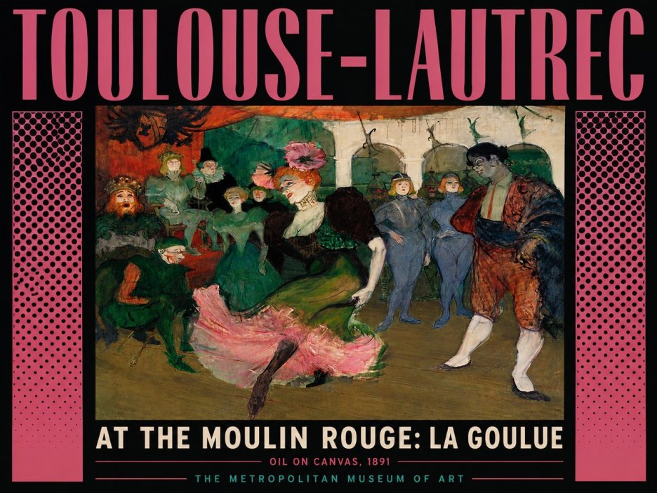 Toulouse-Lautrec At the Moulin Rouge: La Goulue No6 - Plakat