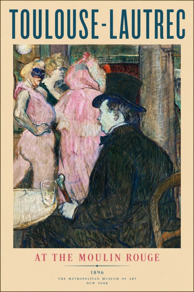 Toulouse-Lautrec At the Moulin Rouge VIII No2 - Plakat