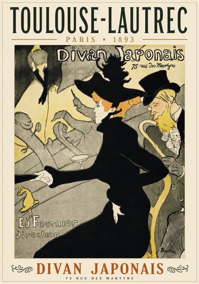 Toulouse-Lautrec Divan Japonais No4 - Plakat