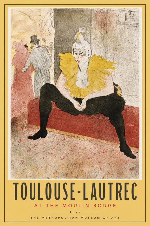 Toulouse-Lautrec At the Moulin Rouge X No4 - Plakat