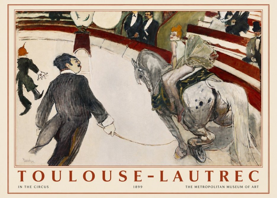 Toulouse-Lautrec In the Circus No3 - Plakat
