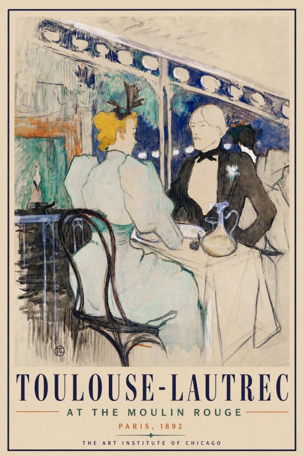 Toulouse-Lautrec At the Moulin Rouge XI No4 - Plakat