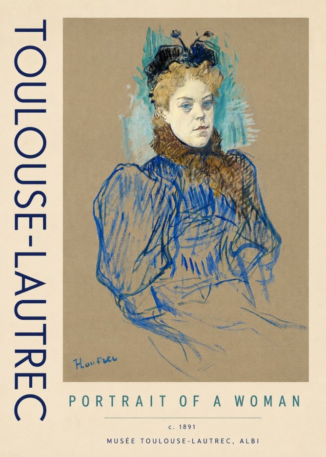 Toulouse-Lautrec Portrait of a Woman II No4 - Plakat