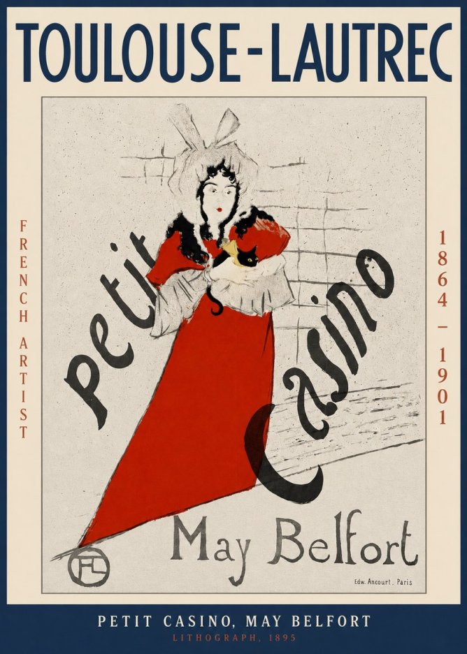 Toulouse-Lautrec Petit Casino, May Belfort No2 - Plakat