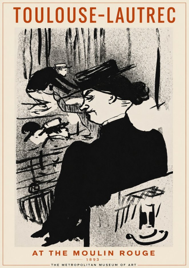 Toulouse-Lautrec At the Moulin Rouge XII No2 - Plakat