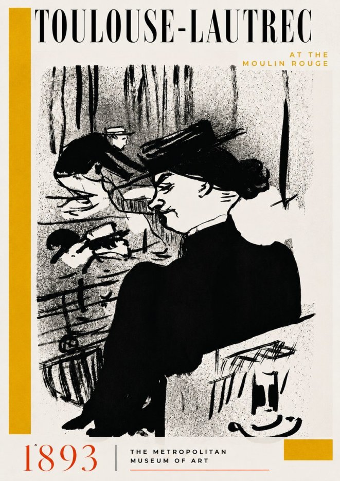 Toulouse-Lautrec At the Moulin Rouge XII No6 - Plakat