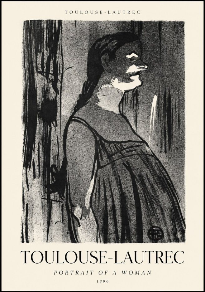 Toulouse-Lautrec Portrait of a Woman III No1 - Plakat