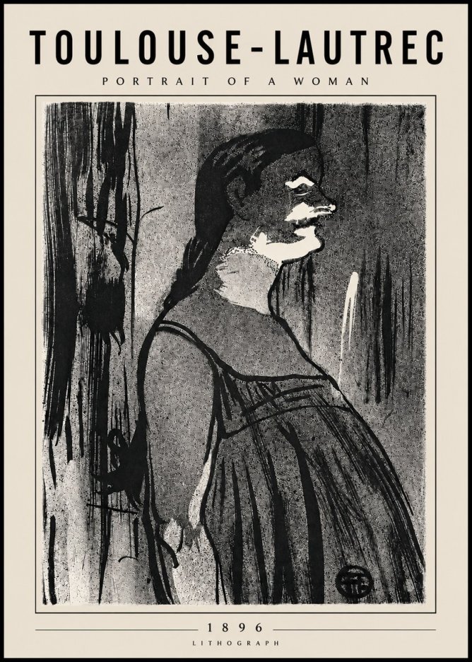 Toulouse-Lautrec Portrait of a Woman III No6 - Plakat
