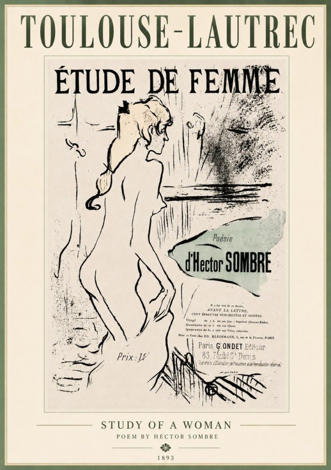 Toulouse-Lautrec Étude De Femme No3 - Plakat
