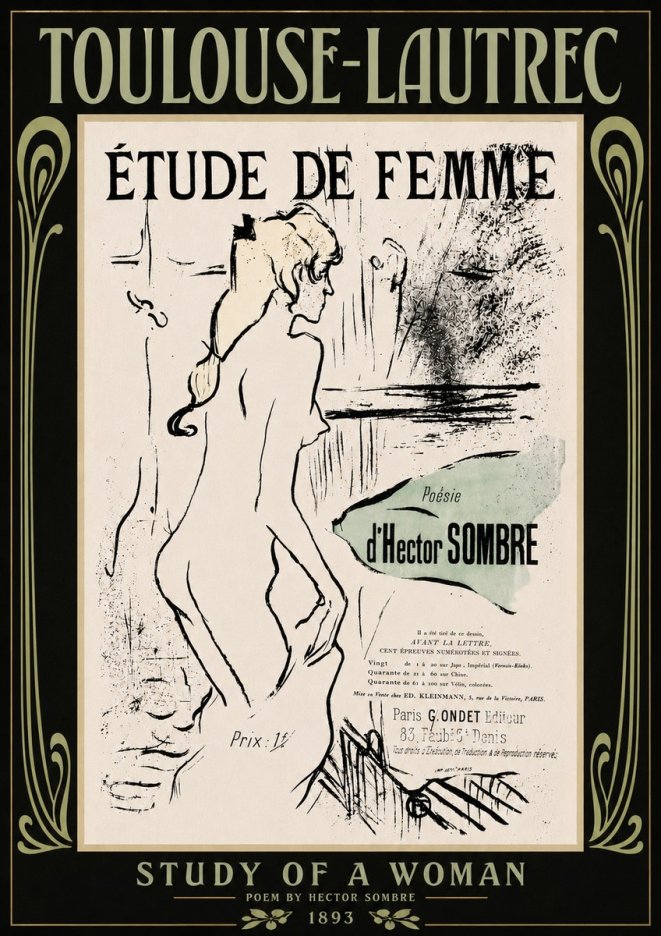Toulouse-Lautrec Étude De Femme No6 - Plakat