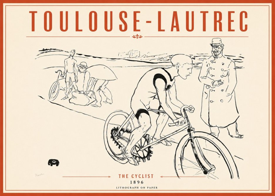 Toulouse-Lautrec The Cyclist No2 - Plakat