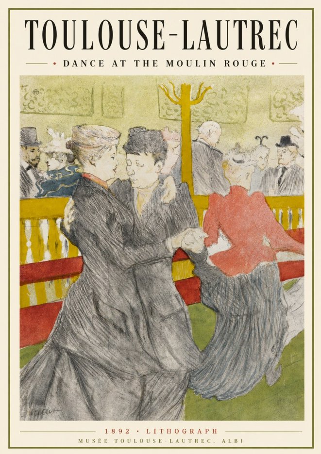 Toulouse-Lautrec Dance at the Moulin Rouge No3 - Plakat