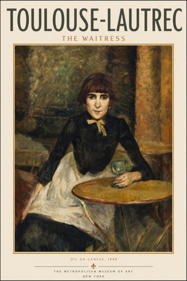 Toulouse-Lautrec The Waitress No5 - Plakat