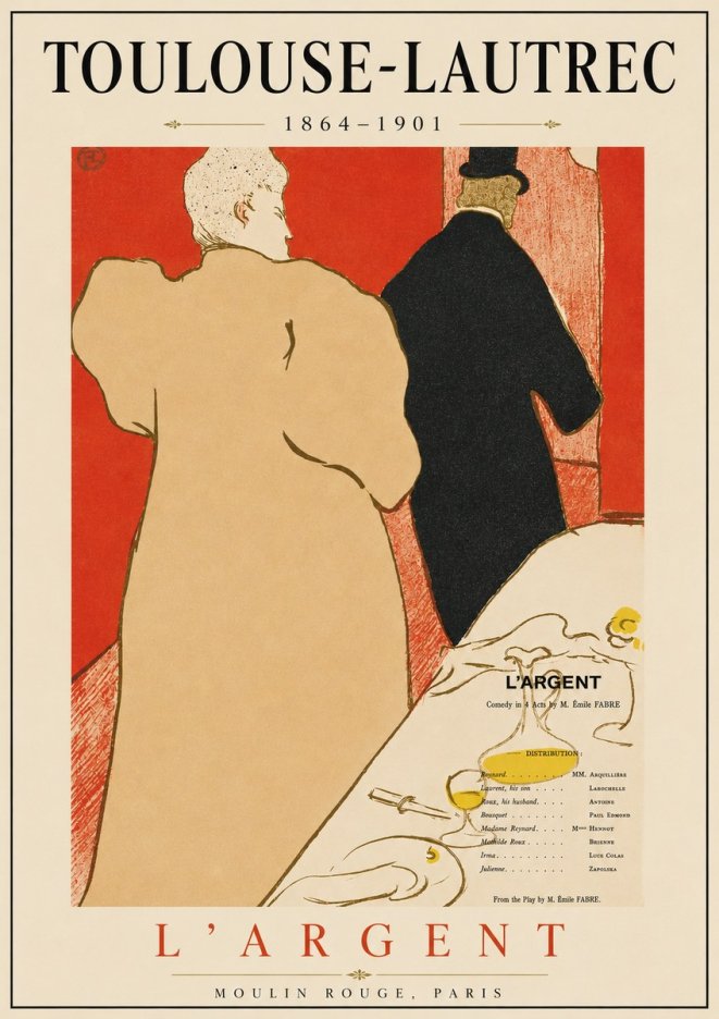 Toulouse-Lautrec L'argent No3 - Plakat