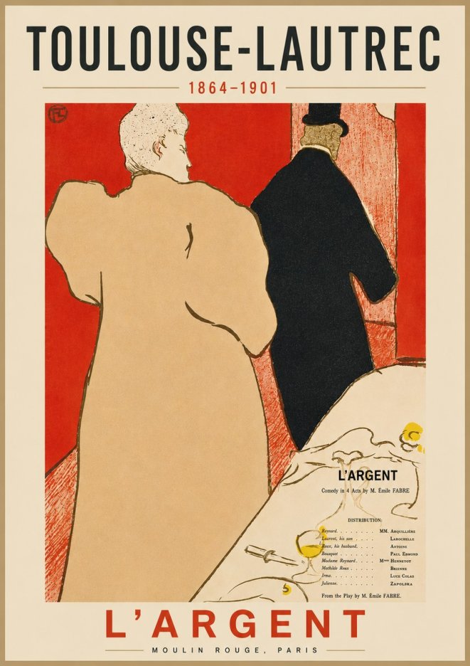 Toulouse-Lautrec L'argent No5 - Plakat