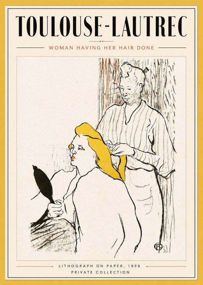 Toulouse-Lautrec Woman Having Her Hair Done No6 - Plakat