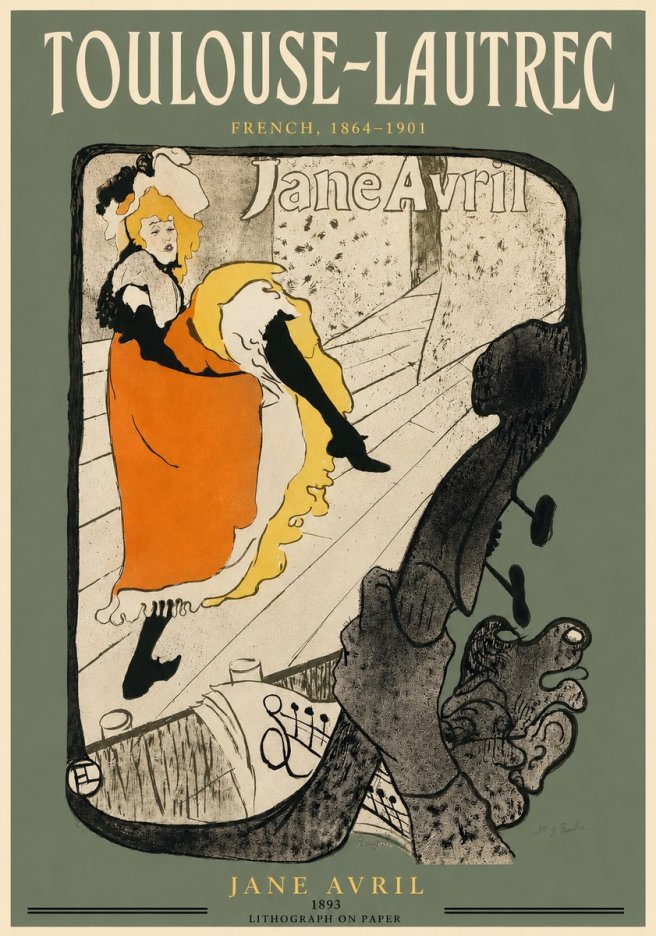 Toulouse-Lautrec Jane Avril II No2 - Plakat