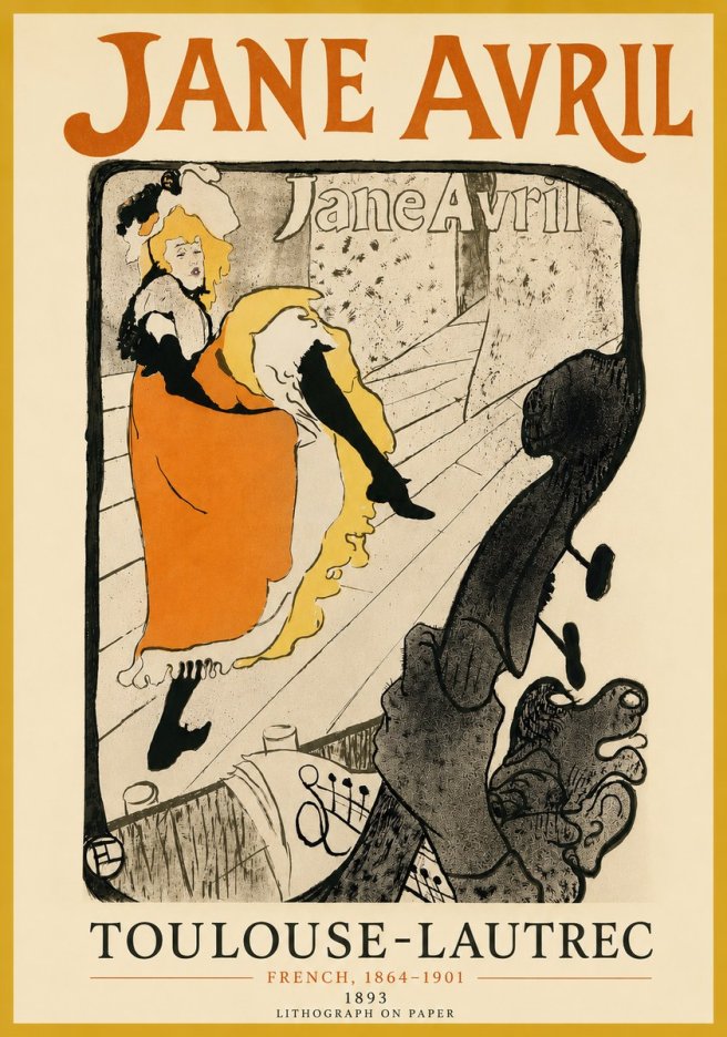 Toulouse-Lautrec Jane Avril II No5 - Plakat