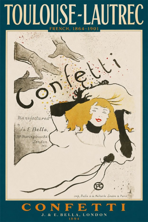 Toulouse-Lautrec Confetti No4 - Plakat