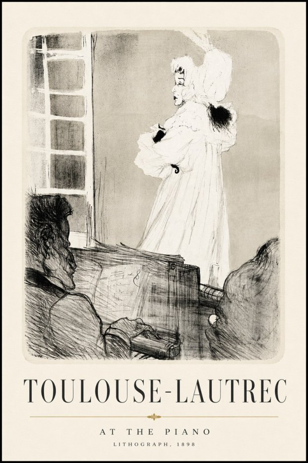 Toulouse-Lautrec At the Piano No6 - Plakat