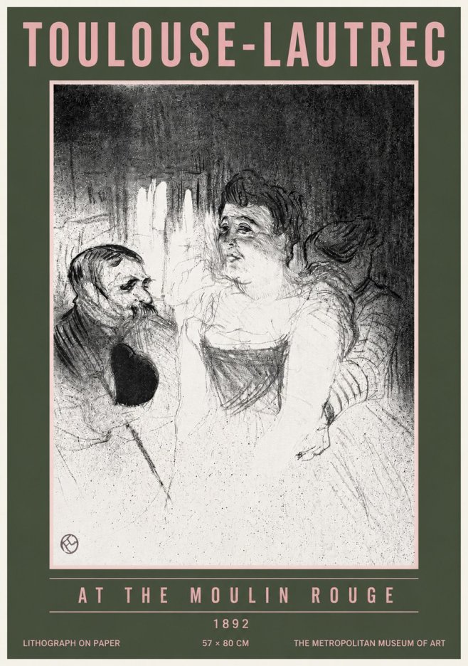 Toulouse-Lautrec At the Moulin Rouge XVII No4 - Plakat