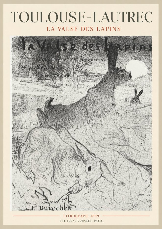 Toulouse-Lautrec La Valse Des Lapins No1 - Plakat