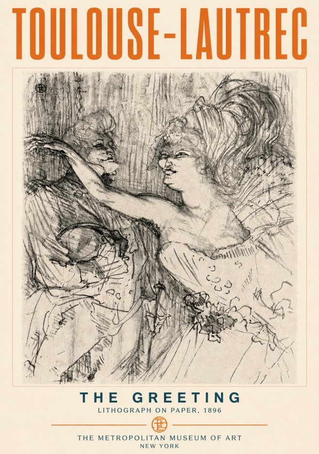 Toulouse-Lautrec The Greeting No4 - Plakat