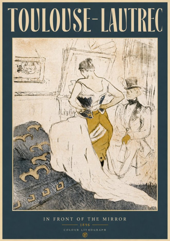 Toulouse-Lautrec In Front of the Mirror No5 - Plakat