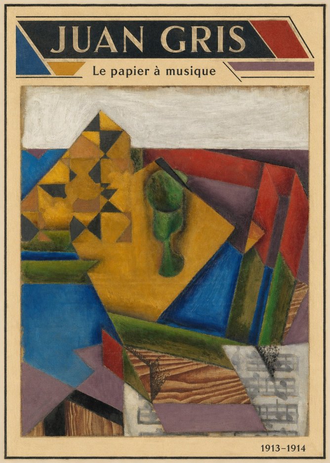 Juan Gris Le Papier À Musique No3 - Plakat