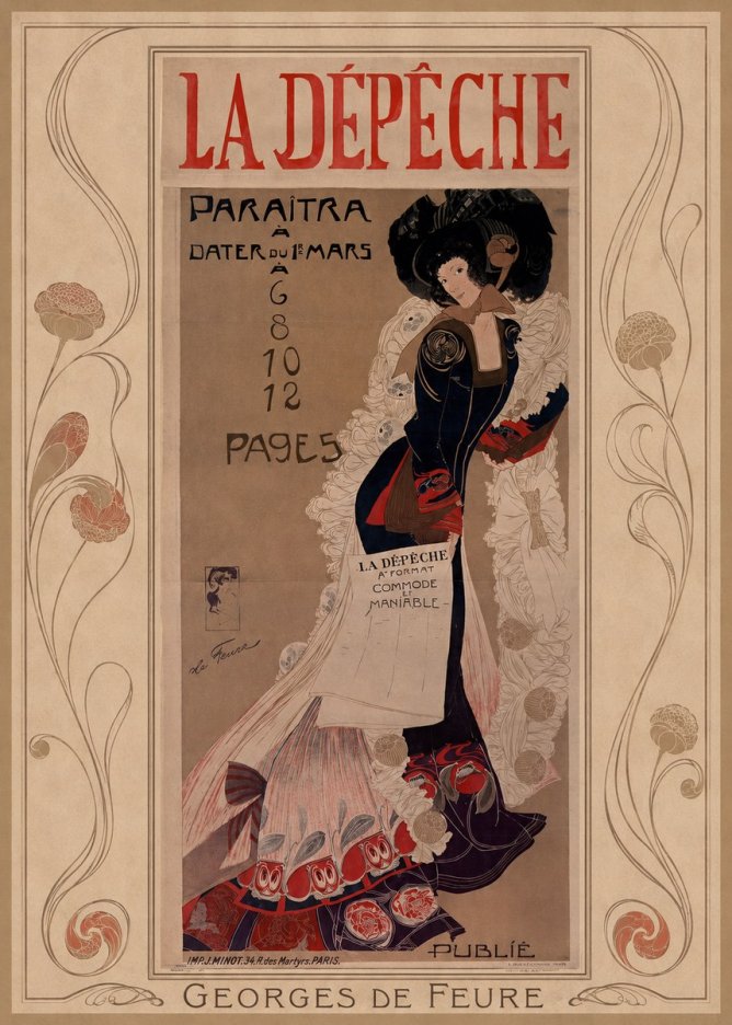 Georges de Feure La Dépêche II No1 - Plakat