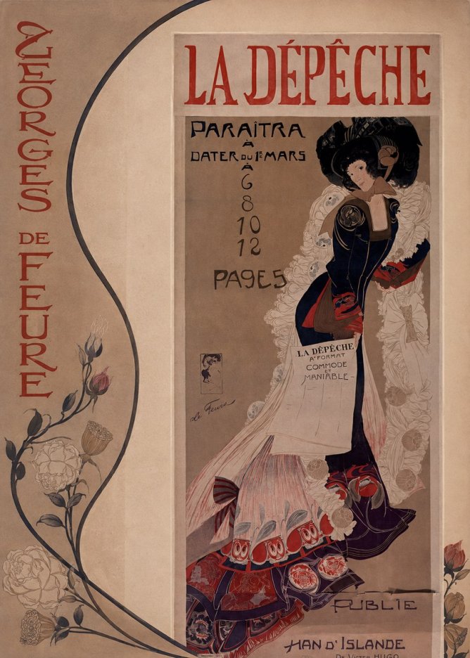 Georges de Feure La Dépêche II No2 - Plakat