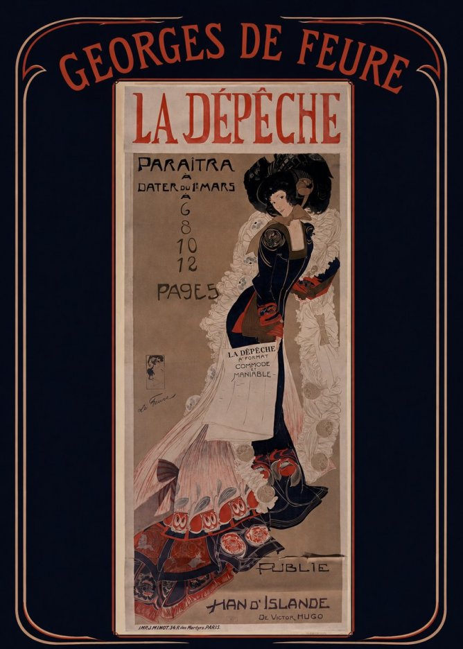Georges de Feure La Dépêche II No3 - Plakat
