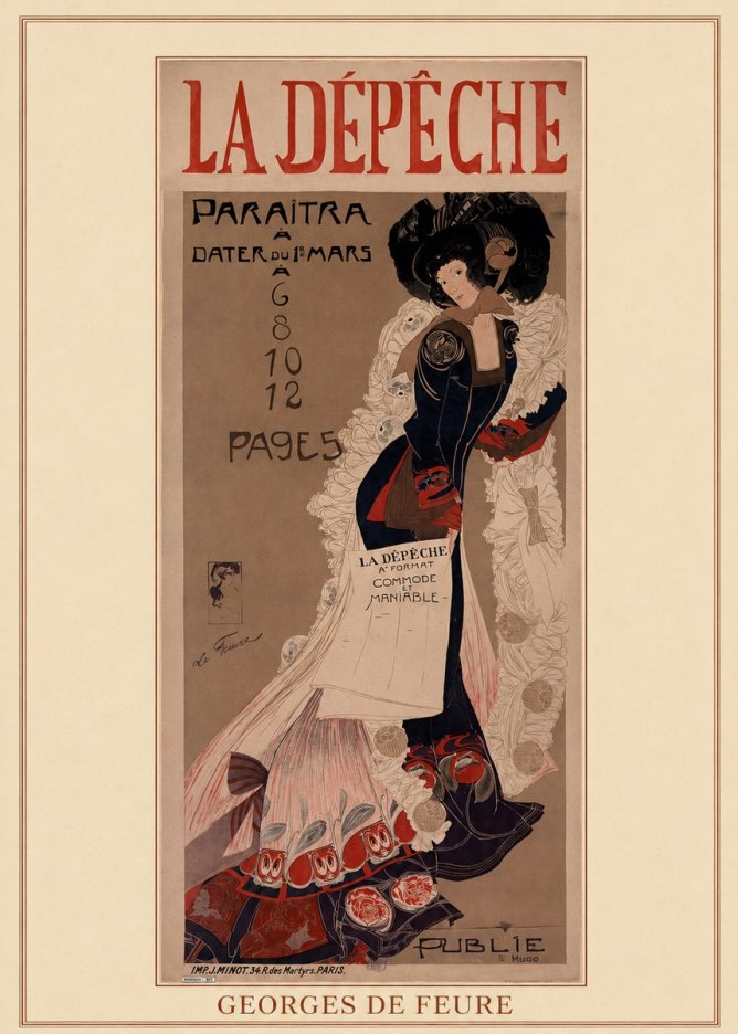 Georges de Feure La Dépêche II No4 - Plakat